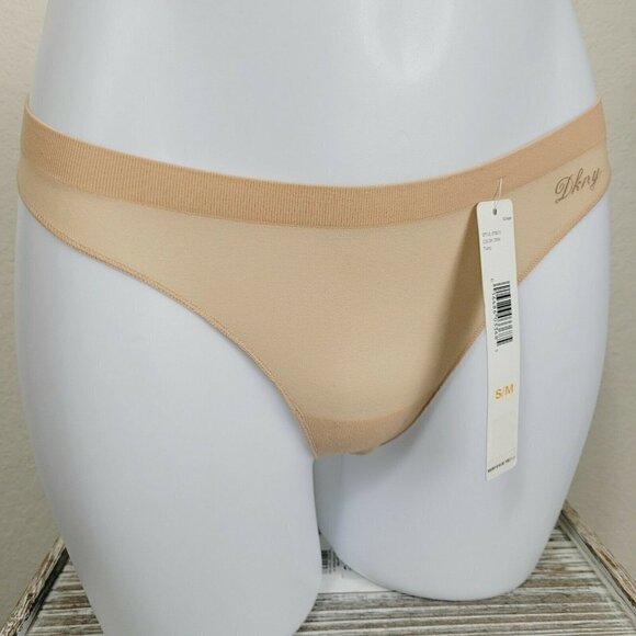 DKNY Thong Panty 576070 Nude Discontinued Second Skin Donna Karan NY VHTF Sm/Med - Picture 2 of 10